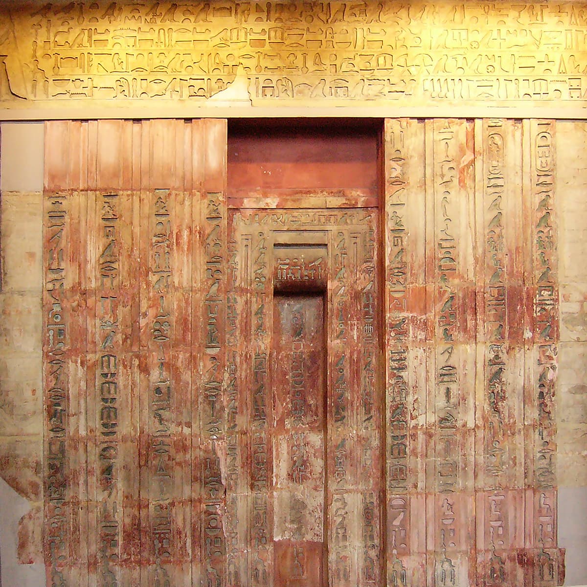 Limestone False Door, Architrave