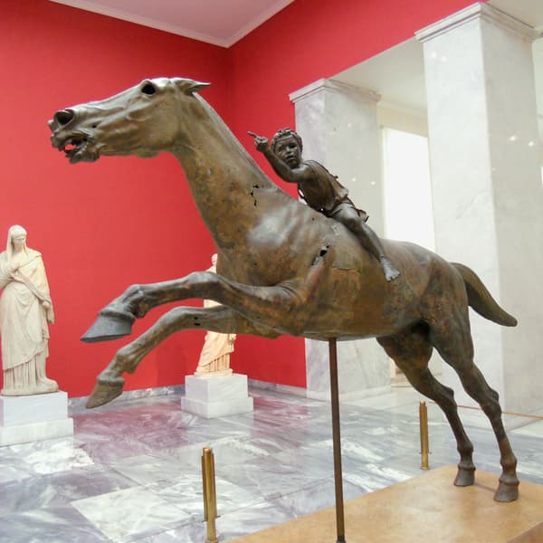 Bronze Statue of Horse and Jockey