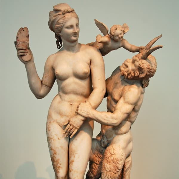 Statue of Aphrodite, Pan, Eros