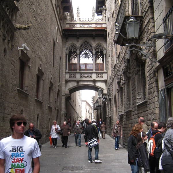 Carrer del Bisbe and Its Sky Bridge