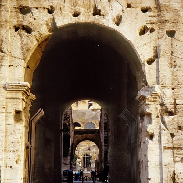 Circling the Colosseum's Exterior